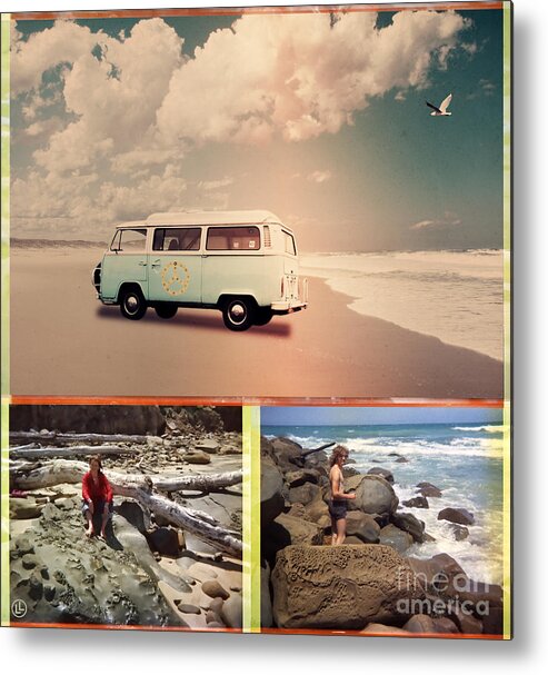 Beach Metal Print featuring the photograph Beach Triptych 3 by Linda Lees