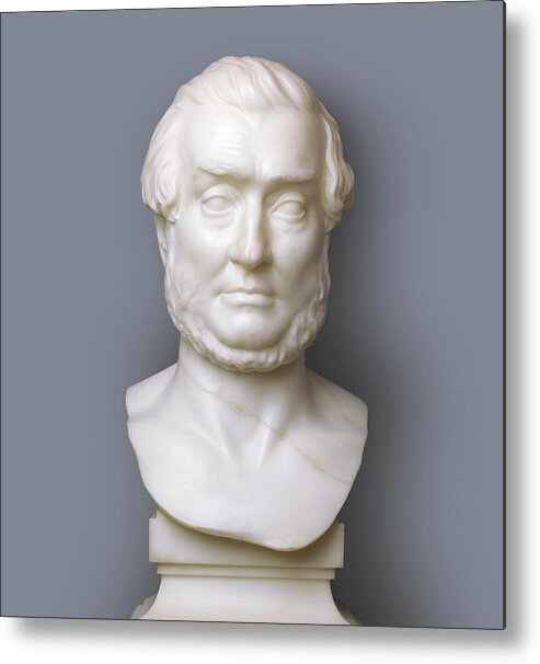 1800s Metal Print featuring the photograph Bust Of Henry Bence Jones English Chemist by Royal Institution Of Great Britain / Science Photo Library