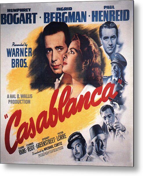 40s Metal Print featuring the digital art Casablanca in Color by Georgia Fowler
