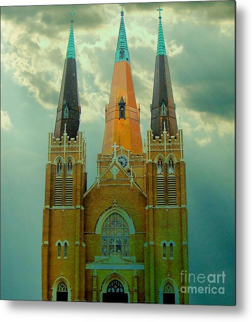 Catholic Metal Print featuring the photograph Cathedral of the Holy Family by Janette Boyd