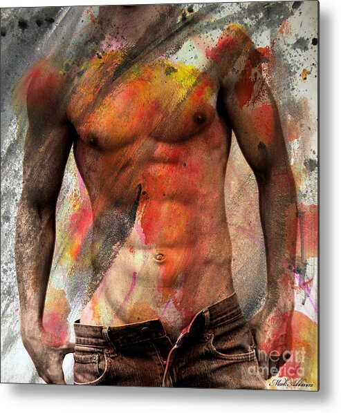 Male Nude Metal Print featuring the painting Don't Explain by Mark Ashkenazi