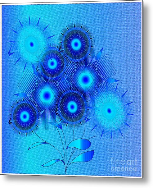 Flowers Metal Print featuring the digital art Dream Bouquet 3 by Iris Gelbart