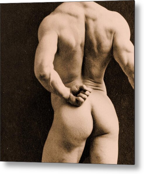 Rear Metal Print featuring the photograph Eugen Sandow by Napoleon Sarony