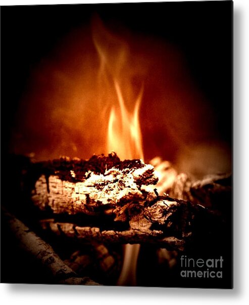 Camp Fire Metal Print featuring the photograph Flame by Denise Tomasura