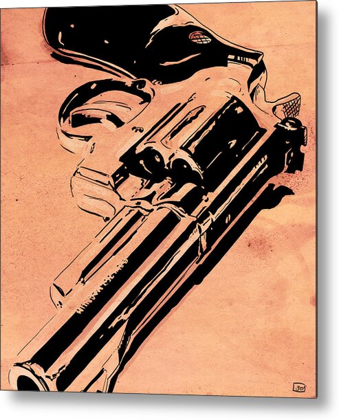 Gun Metal Print featuring the drawing Gun number 6 by Giuseppe Cristiano