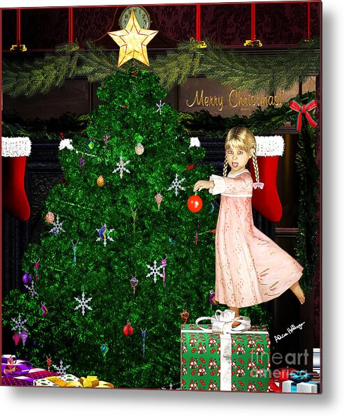 Christmas Metal Print featuring the mixed media Holiday Dreams by Alicia Hollinger