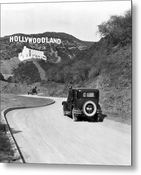 1924 Metal Print featuring the photograph Hollywoodland by Underwood Archives