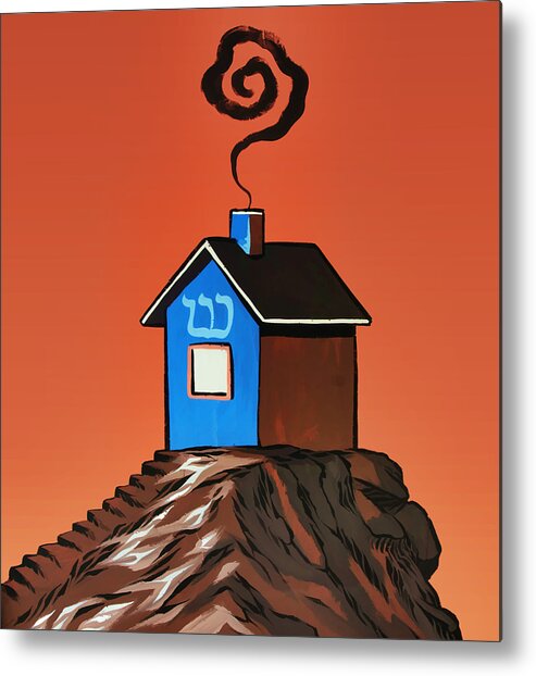 House On A Hill Metal Print featuring the photograph House on a Hill by Steven Michael