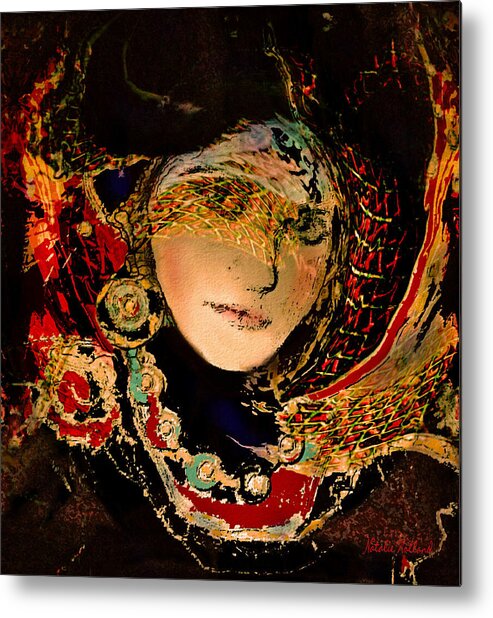 Lady Metal Print featuring the mixed media Lady Luxe by Natalie Holland
