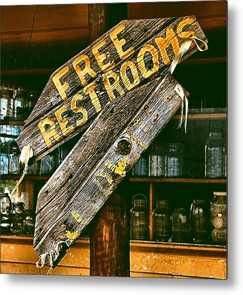 Restrooms Metal Print featuring the photograph Oh THANK YOU THANK YOU THANK YOU by Lynne and Don Wright