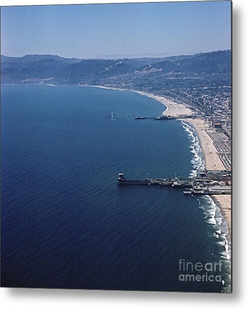 Santa Monica Bay Metal Print featuring the photograph 1960 Santa Monica Bay from the air by Robert Birkenes