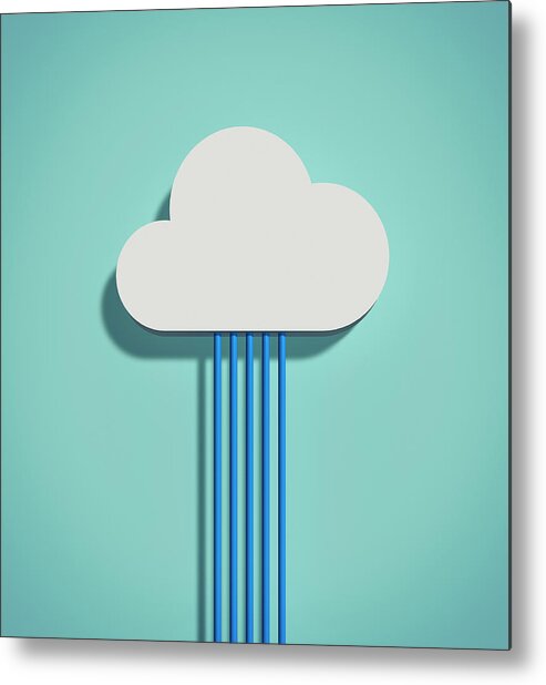 Accessibility Metal Print featuring the digital art The Cloud Network by Yagi Studio