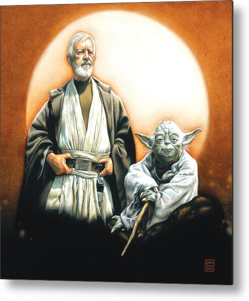 Star Wars Metal Print featuring the drawing The Masters by Edward Draganski