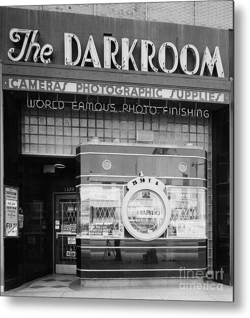 Vintage Metal Print featuring the photograph The Original Darkroom by Edward Fielding
