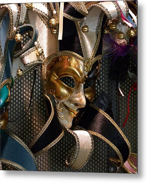 Mask Metal Print featuring the photograph Venetian Mask by Amelia Racca