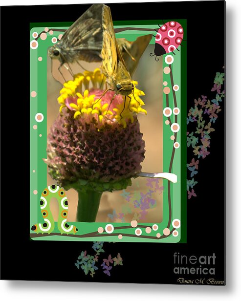 Insects Metal Print featuring the photograph Butterflies 3D by Donna Brown