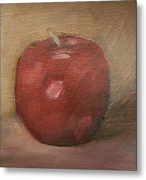Apple Metal Print featuring the painting Rustic Apple by Patricia Cleasby