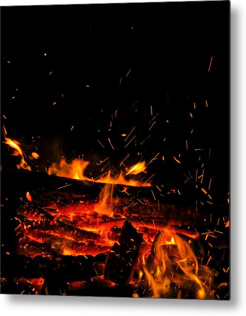 Fire Metal Print featuring the photograph Sparks by Azthet Photography