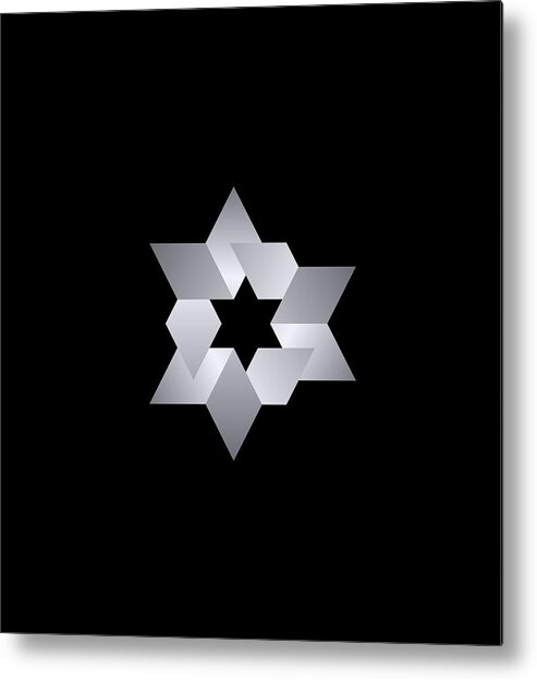 Pattern Metal Print featuring the digital art Star from Cubes by Pelo Blanco Photo