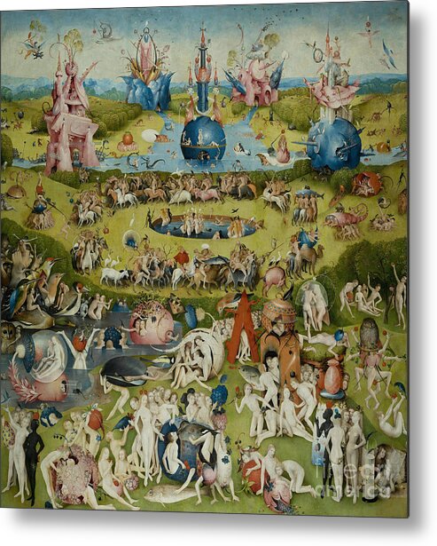 The Garden Of Earthly Delights Metal Print By Hieronymus Bosch