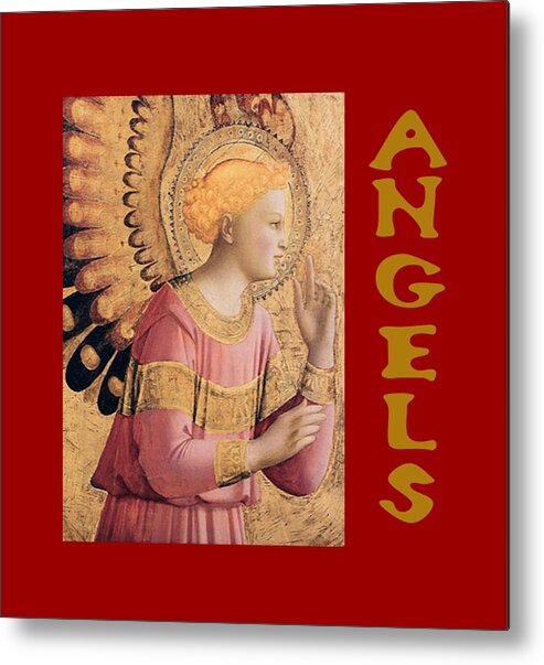 Angel Metal Print featuring the mixed media Archangel Gabriel of the Annuciation by Hw