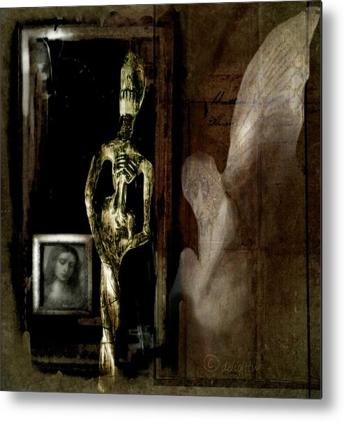 Dark Art Metal Print featuring the digital art Angels Among Us by Delight Worthyn