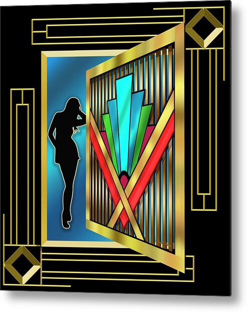 Staley Metal Print featuring the digital art Art Deco 15 3 D by Chuck Staley