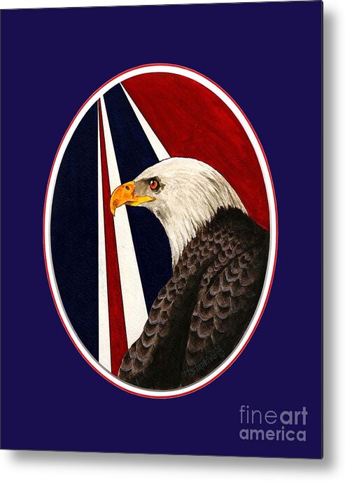 Eagles Metal Print featuring the painting Bald Eagle T-shirt by Herb Strobino