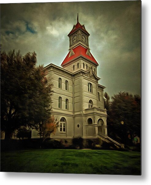 Benton County Courthouse Metal Print featuring the photograph Benton County Courthouse by Thom Zehrfeld