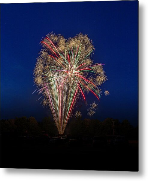 Fireworks Metal Print featuring the photograph Bombs Bursting In Air II by Harry B Brown