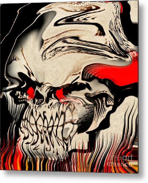 Skulls Metal Print featuring the digital art Cyclonic by Rindi Rehs