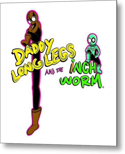 Daddy Long Legs Metal Print featuring the digital art Daddy Long Legs and The Inchworm by Demitrius Motion Bullock