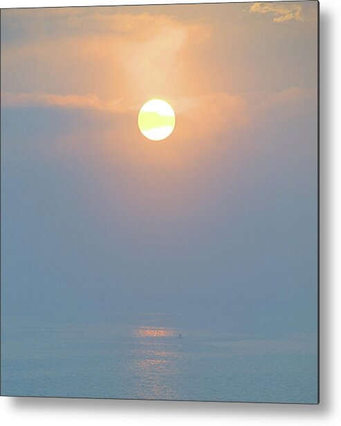 Seas Metal Print featuring the photograph Foggy Sunrise by Newwwman
