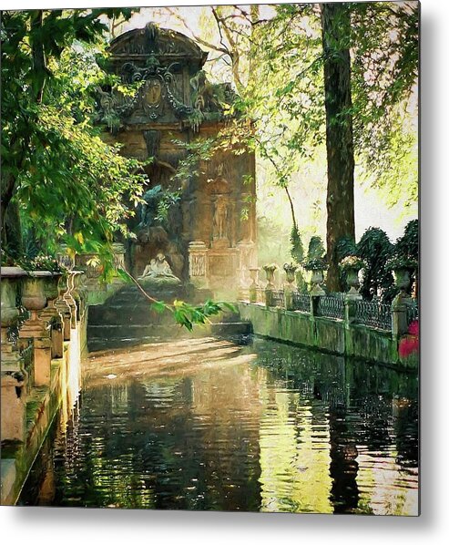 Fountain Metal Print featuring the photograph Fontaine de Medicis by Kathy Bassett
