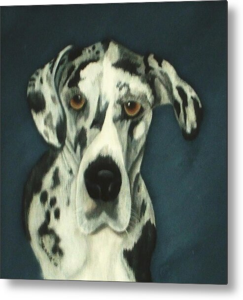 Portraites Metal Print featuring the painting Haley by Rebecca Fitchett