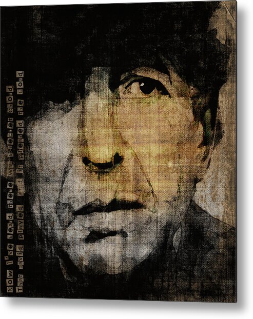 Leonard Cohen Metal Print featuring the painting Hallelujah Leonard Cohen by Paul Lovering