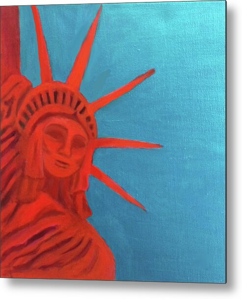 America Metal Print featuring the painting Lady Liberty by Margaret Harmon