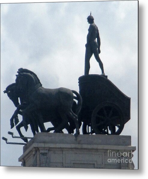 Madrid Metal Print featuring the photograph Madrid Rooftop 1 by Randall Weidner