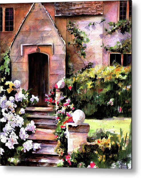 England Metal Print featuring the painting Manor House by Marti Green