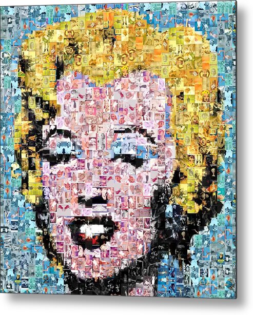 Marilyn Monroe Metal Print featuring the photograph Marilyn Monroe Mosaic by Baltzgar