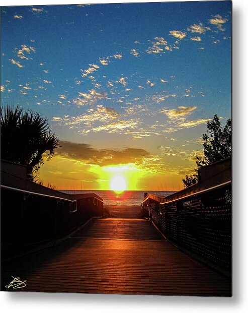 Sunset Metal Print featuring the photograph MIddle Path by Bradley Dever