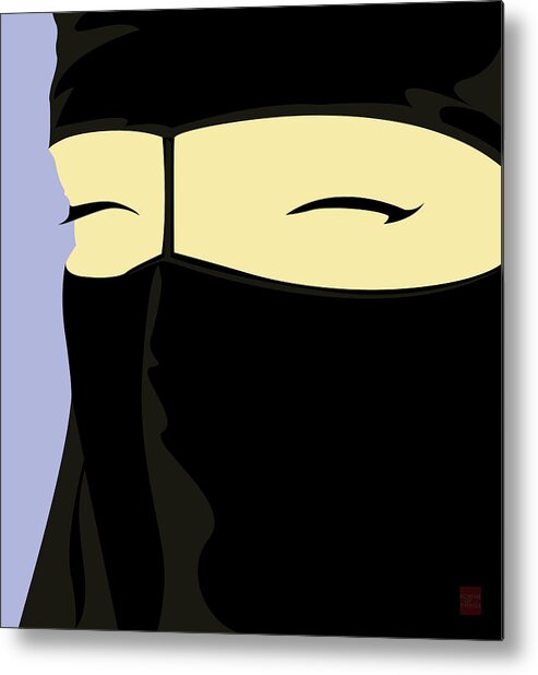  Metal Print featuring the digital art Niqabi by Scheme Of Things Graphics