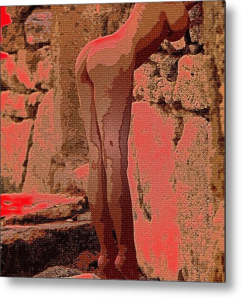 Nudes Metal Print featuring the digital art Nude 057 by Piety Dsilva