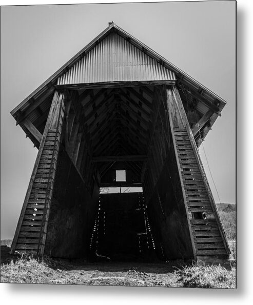 Old Buildings Metal Print featuring the photograph Old Corn Crib by Amber Kresge