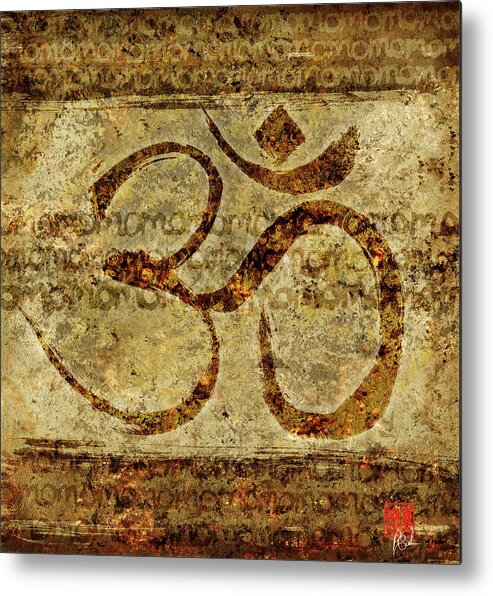 Om Metal Print featuring the painting OM by Peter Cutler