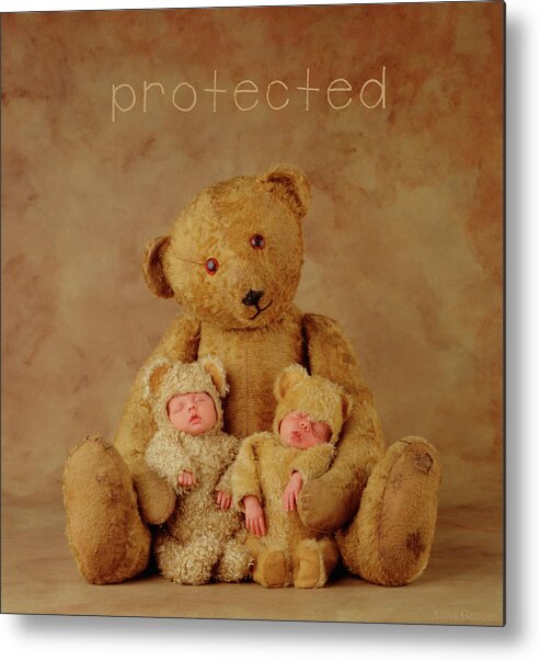 Teddy Metal Print featuring the photograph Protected by Anne Geddes