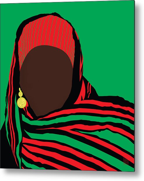 Red Metal Print featuring the digital art RGB by Scheme Of Things Graphics