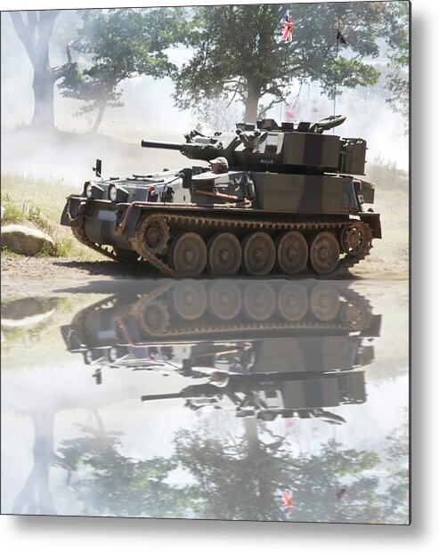 Tanks Metal Print featuring the photograph Scorpion reflection by Christopher Rowlands