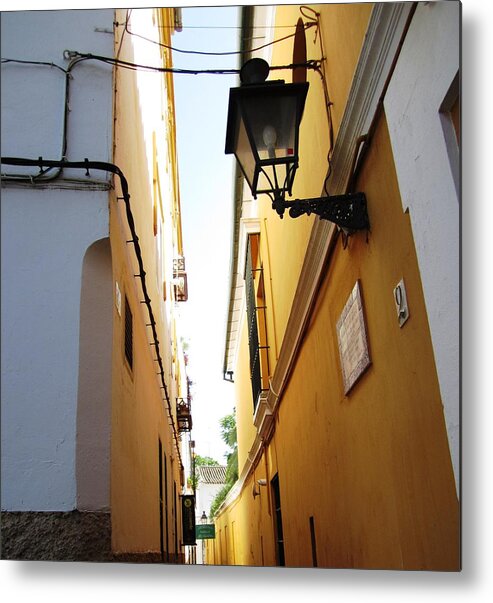 Seville Metal Print featuring the photograph Seville Narrow Streets II Spain by John Shiron
