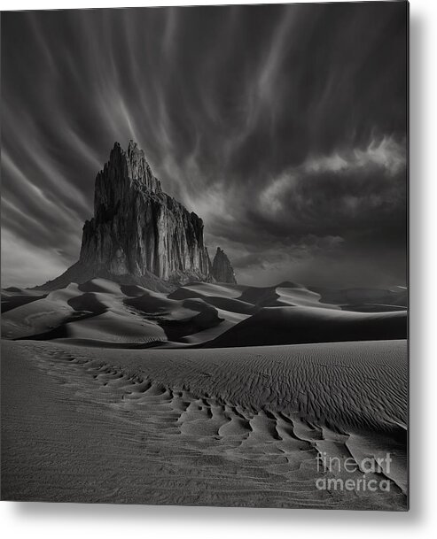 Shiprock Metal Print featuring the photograph Storm over Shiprock New Mexico by Keith Kapple
